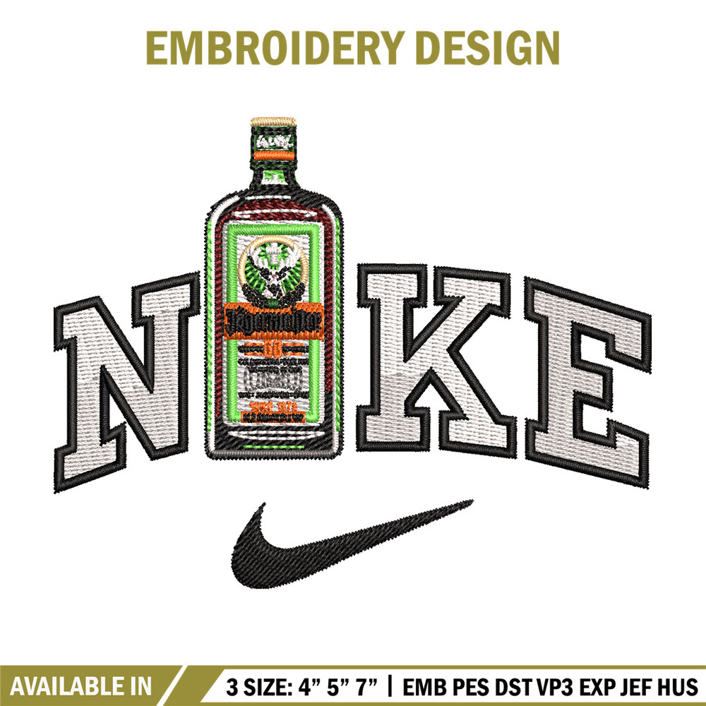 Bottle x nike logo embroidery design, Nike embroidery, Embroidery file, Embroidery shirt, Nike design, Digital download.jpg