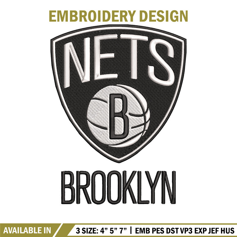 Brooklyn Nets logo embroidery design,NBA embroidery,Sport embroidery, Logo sport embroidery, Embroidery design..jpg