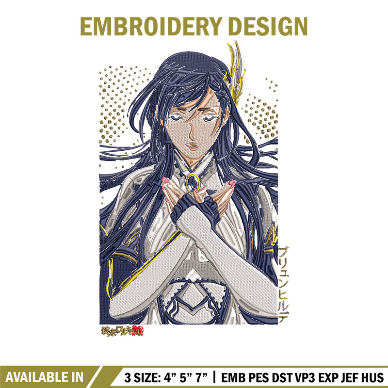 Brunhilde poster Embroidery Design, Ragnarok Embroidery, Embroidery File, Anime Embroidery, Anime shirt,Digital download.jpg