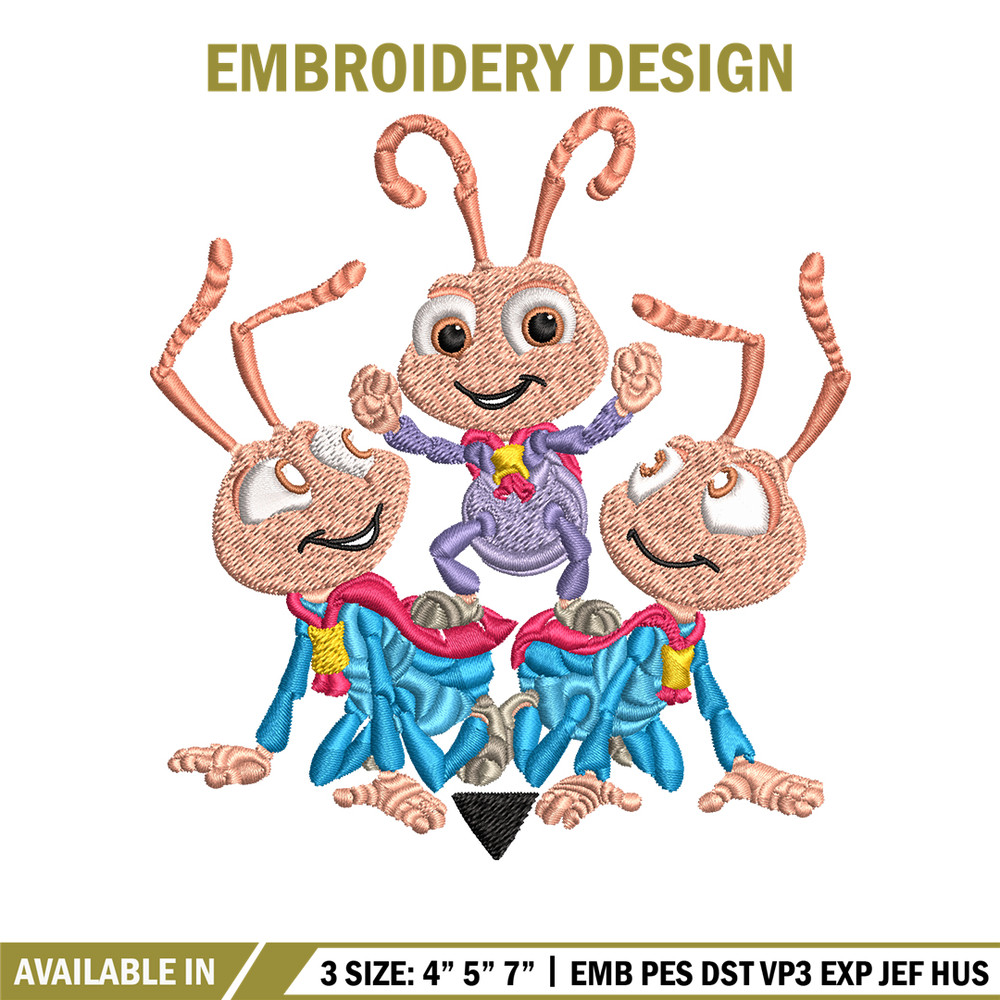 Bug's Life logo Embroidery design, Bug's Life logo Embroidery, cartoon design, Embroidery File, Digital download..jpg