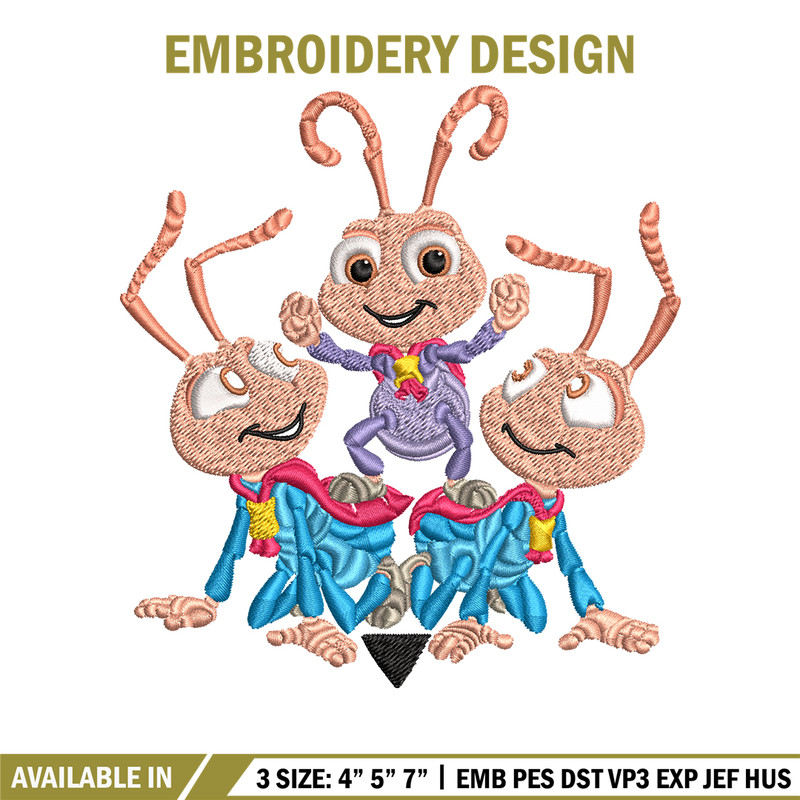 Bug's Life logo Embroidery design, Bug's Life logo Embroidery, cartoon design, Embroidery File, Digital download..jpg