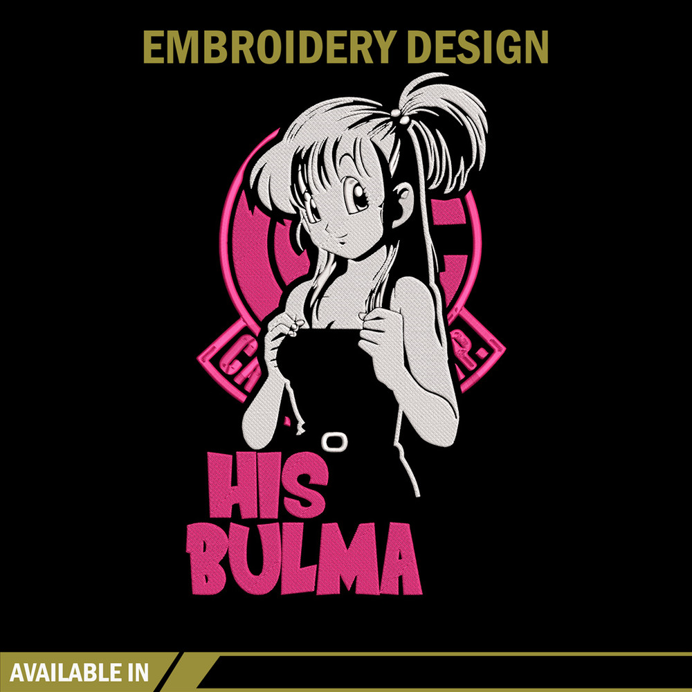 Bulma poster Embroidery Design, Dragonball Embroidery, Embroidery File, Anime Embroidery, Anime shirt, Digital download.jpg