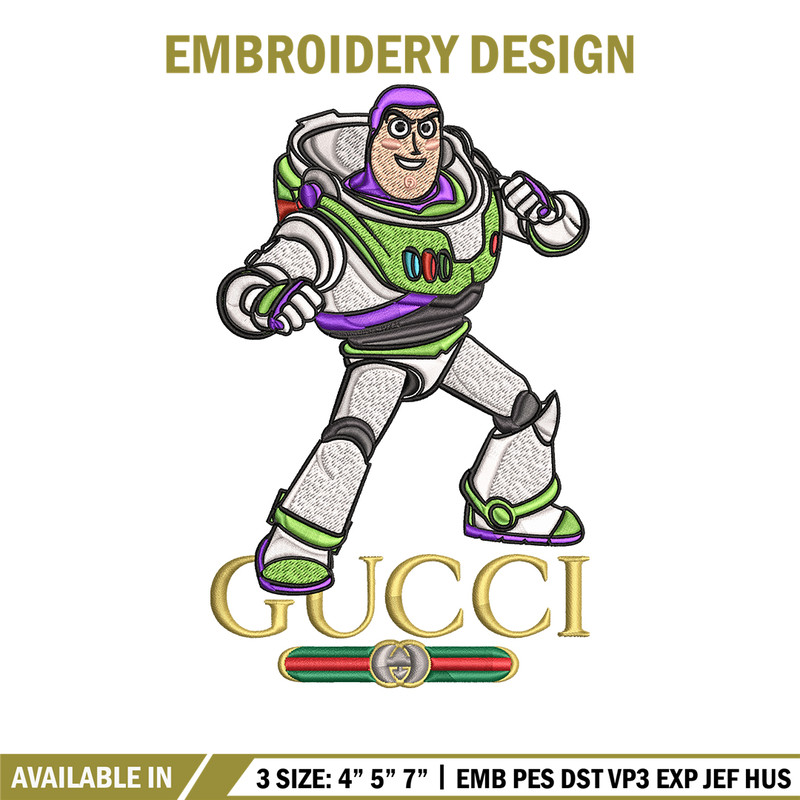 Buzz lightyear Gucci Embroidery design, Buzz lightyear Embroidery, cartoon design, Embroidery File, Instant download..jpg