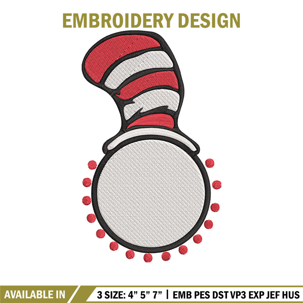 Cat In The Hat Embroidery Design, Cat In The Hat Embroidery, Embroidery File, logo shirt, Digital download..jpg