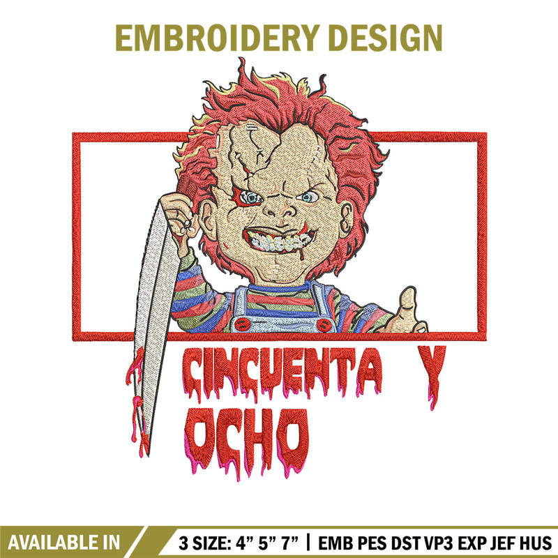 Chucky box Embroidery Design, Horror Embroidery, Embroidery File, Anime Embroidery, Anime shirt, Digital download.jpg