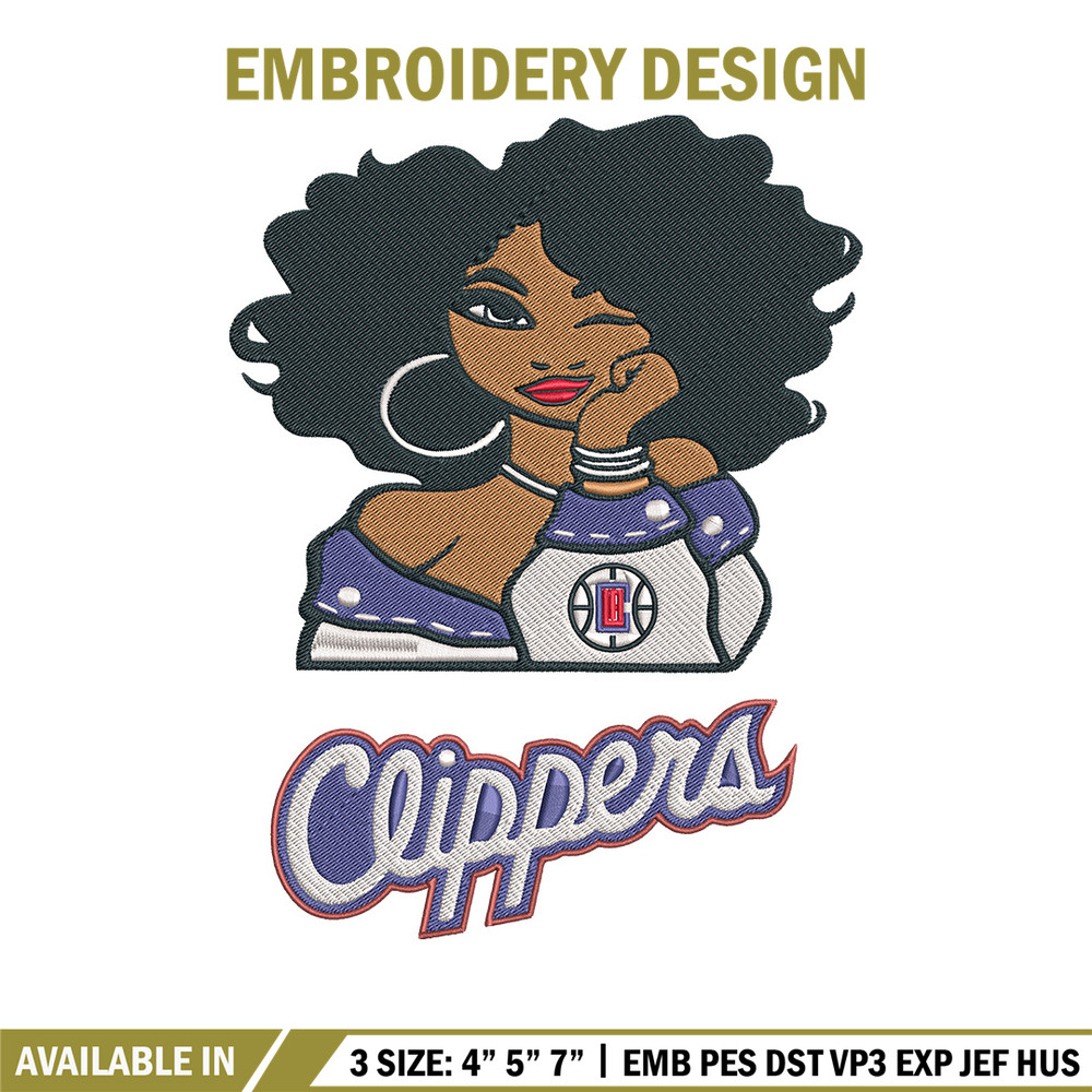 Clippers girl embroidery design, NBA embroidery,Sport embroidery,Embroidery design,Logo sport embroidery.jpg