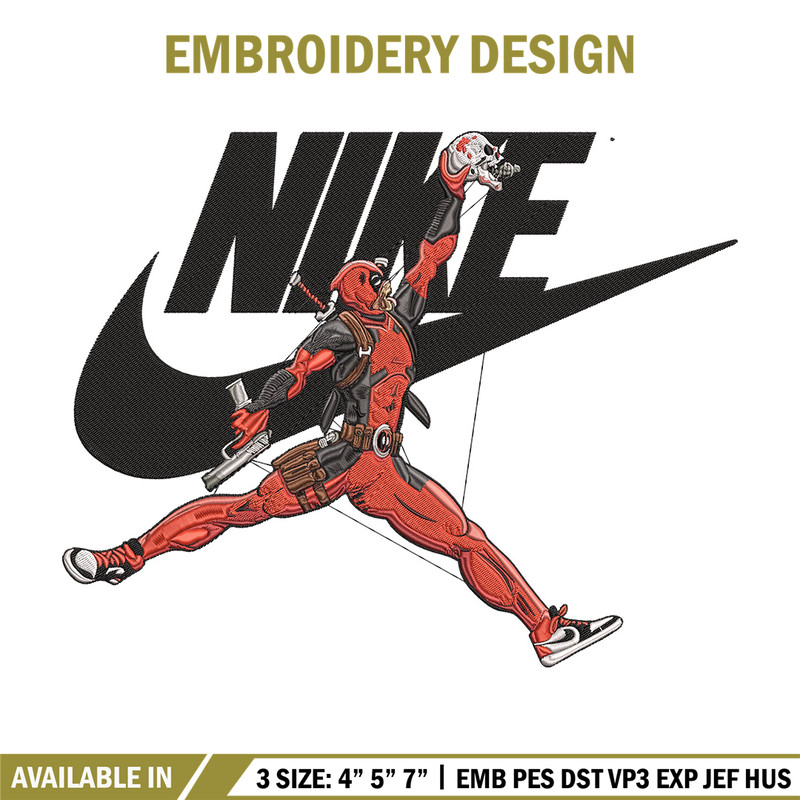 Deadpool nike Embroidery Design, Deadpool Embroidery, Embroidery File,Nike Embroidery, Anime shirt, Digital download.jpg