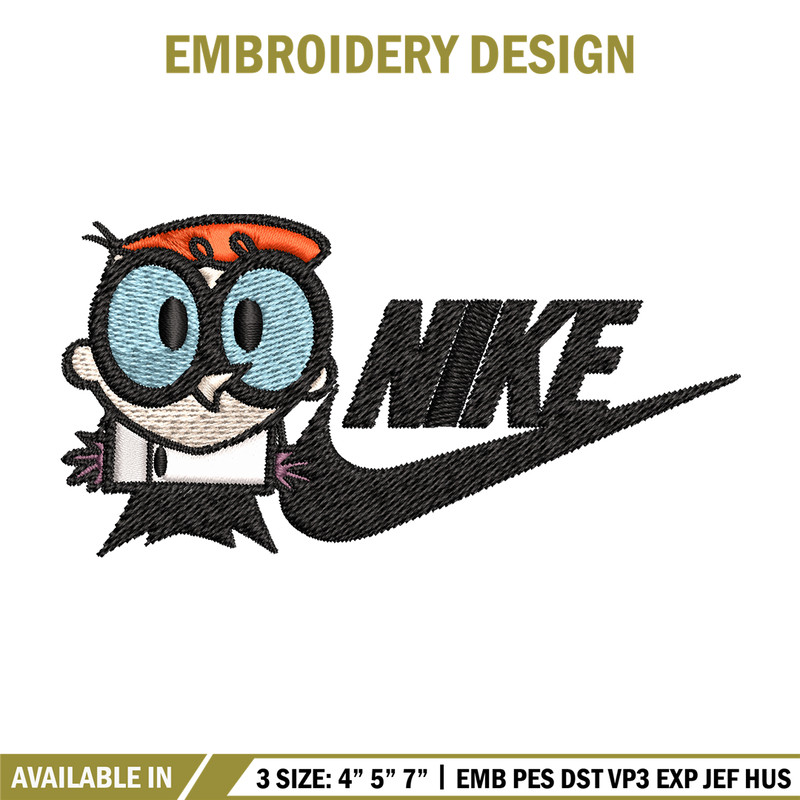 Dexter cartoon Nike Embroidery design, Dexter cartoon Embroidery, Nike design, Embroidery file, Instant download..jpg