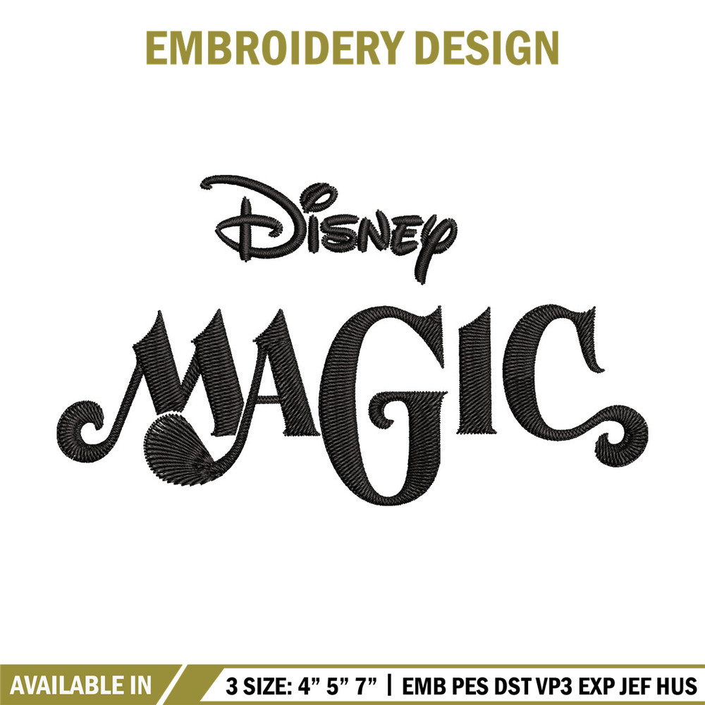 Disney Magic Embroidery Design, Disney logo Embroidery, Embroidery File, Embroidery design, Digital download..jpg