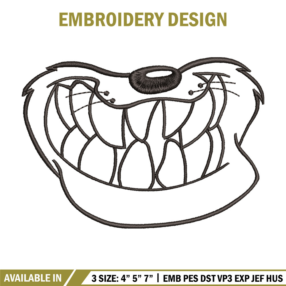 Dog black white embroidery design, cartoon embroidery, cartoon design, Embroidery file, cartoon shirt, Instant download.jpg