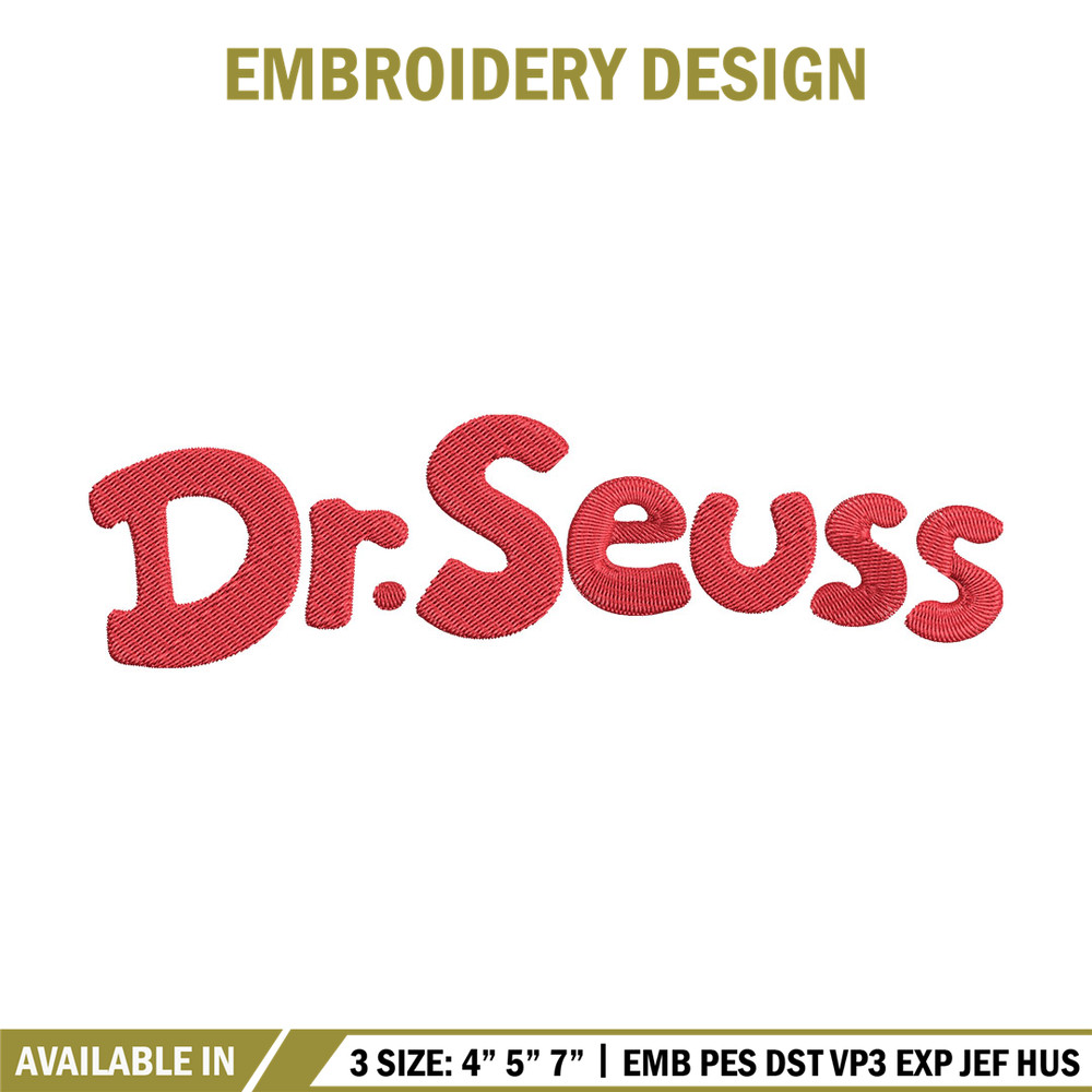 Dr seuss logo Embroidery Design, Dr seuss Embroidery, Embroidery File, Embroidery design, Digital download..jpg