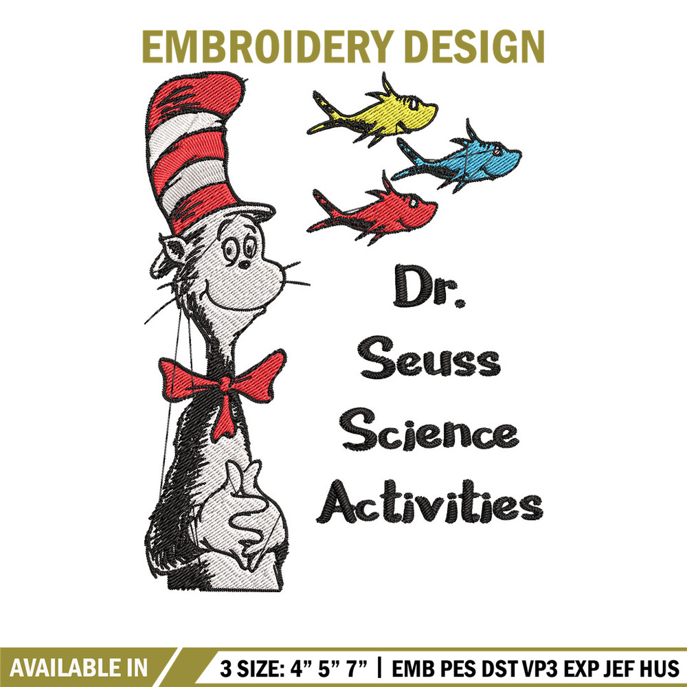 Dr Seuss Science activities Embroidery Design, Dr Seuss Embroidery, Embroidery File, Embroidery design, Digital download.jpg