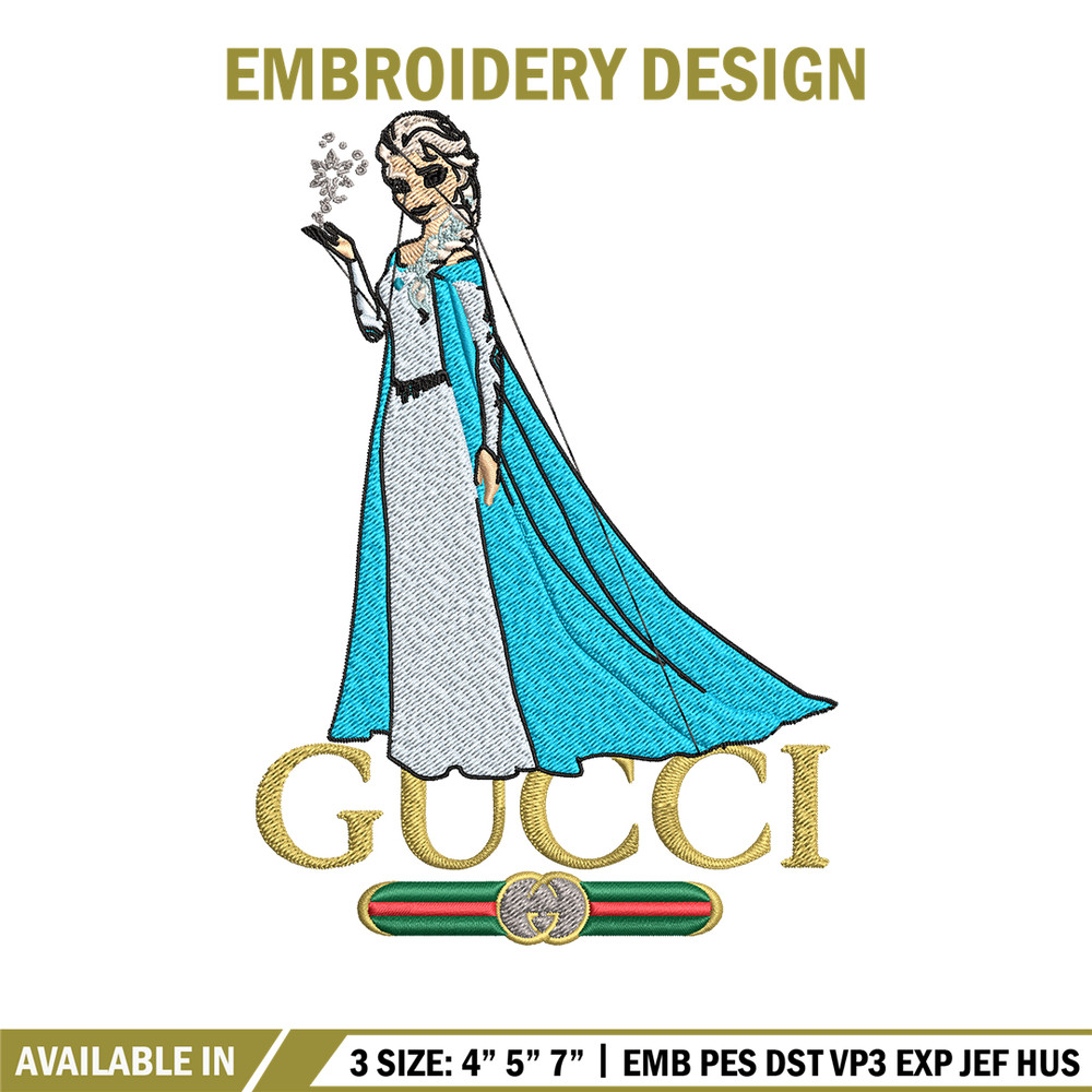 Elsa Gucci logo Embroidery design, Elsa Gucci logo Embroidery, cartoon design, Embroidery File, Digital download..jpg