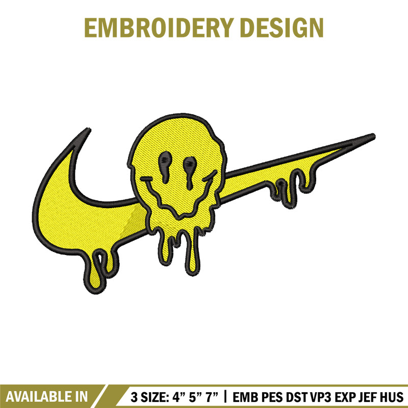Emoji smile nike embroidery design, Emoji embroidery, nike design, embroidery file, logo shirt, Digital download.jpg
