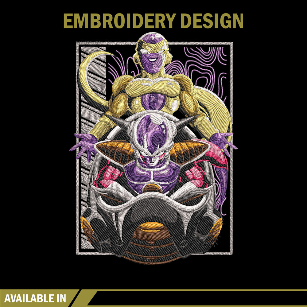 Frieza form Embroidery Design, Dragonball Embroidery,Embroidery File, Anime Embroidery, Anime shirt, Digital download.jpg