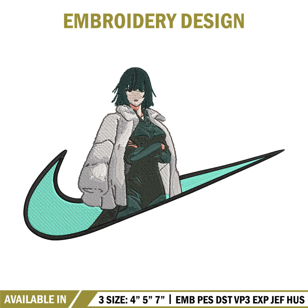 Fubuki nike Embroidery Design,One punch man Embroidery, Embroidery File, Nike Embroidery,Anime shirt,Digital download.jpg