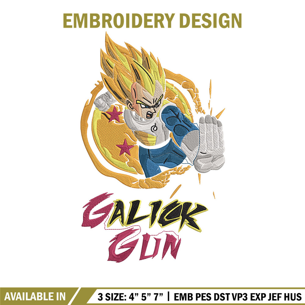 Galick gun Embroidery Design, Dragonball Embroidery, Embroidery File, Anime Embroidery, Anime shirt, Digital download.jpg
