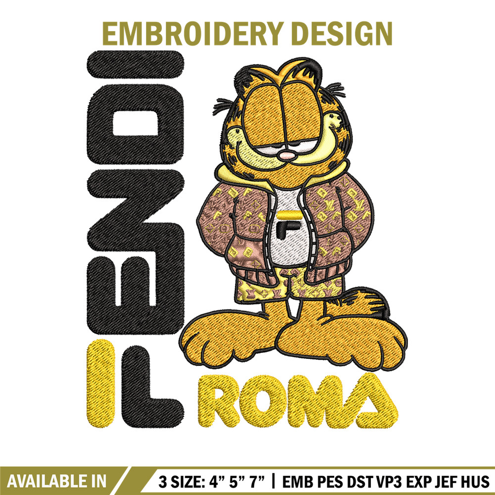 Garfield Fendi Embroidery design, Garfield Fendi cartoon Embroidery, cartoon design, Embroidery File, Instant download..jpg