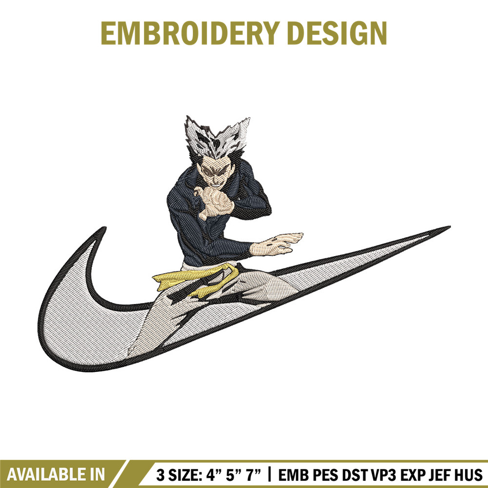 Garou x nike Embroidery Design, One punch man Embroidery, Embroidery File, Nike Embroidery, Anime shirt,Digital download.jpg