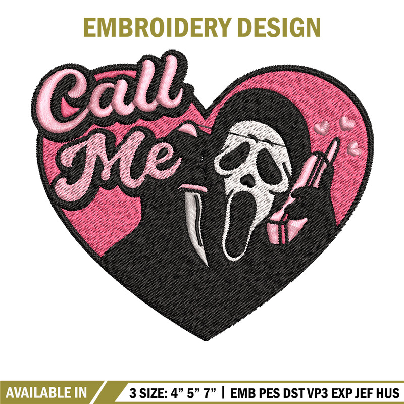 Ghostface Scream Embroidery design, Horror Embroidery, Embroidery File, logo design, logo shirt, Digital download..jpg