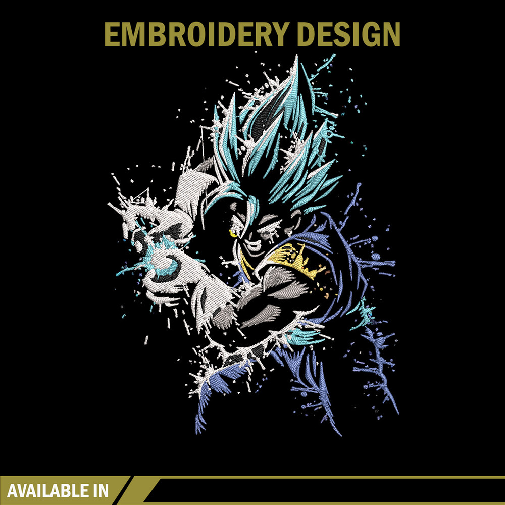 Gogeta Embroidery Design, Dragonball Embroidery, Embroidery File, Anime Embroidery, Anime shirt, Digital download.jpg