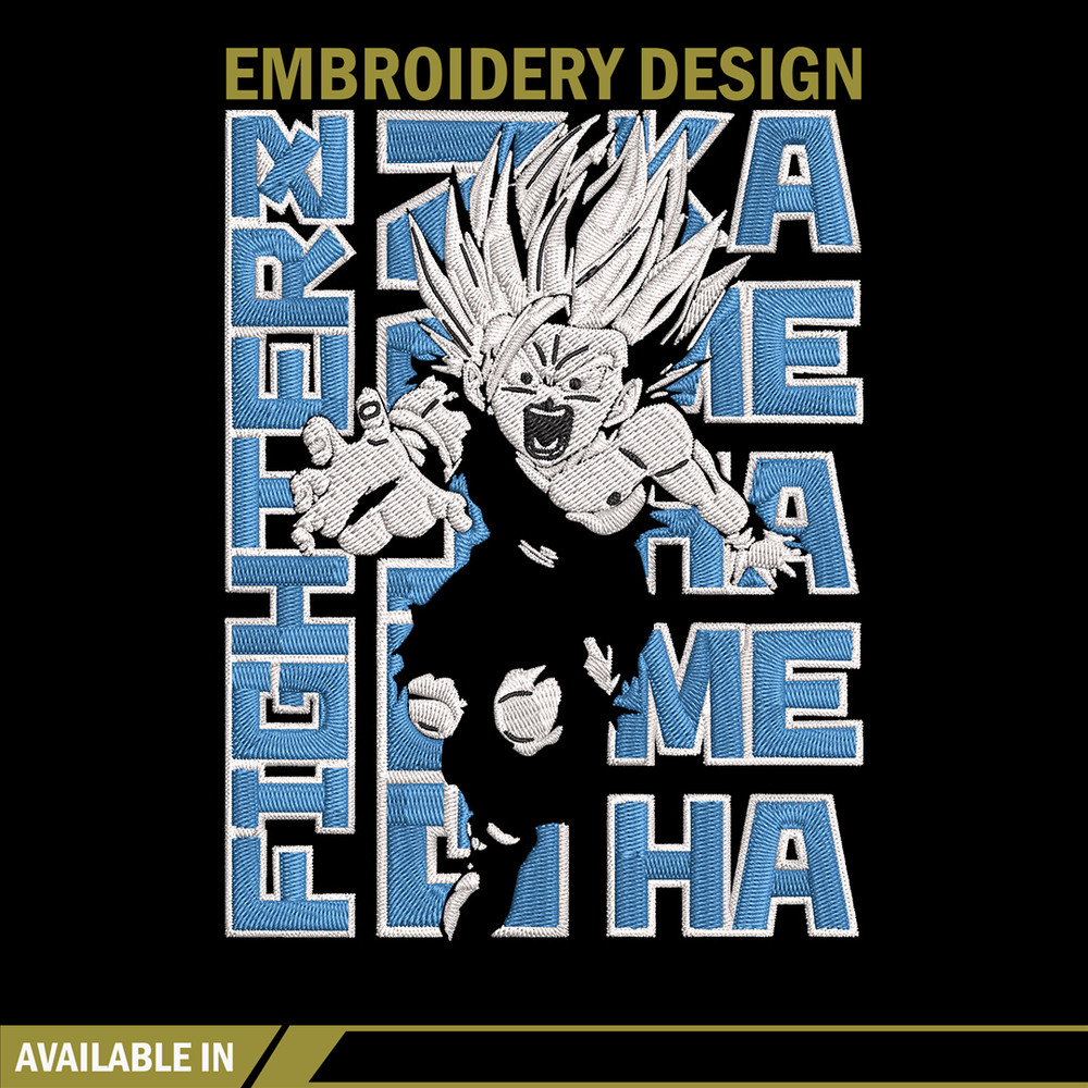 Gohan poster Embroidery Design, Dragonball Embroidery, Embroidery File, Anime Embroidery, Anime shirt, Digital download.jpg