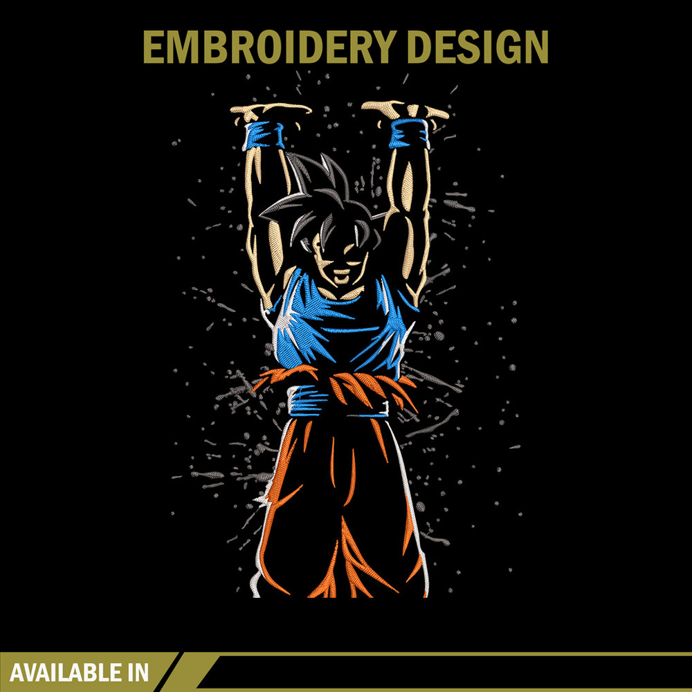 Goku genkidama Embroidery Design, Dragonball Embroidery,Embroidery File, Anime Embroidery, Anime shirt, Digital download.jpg