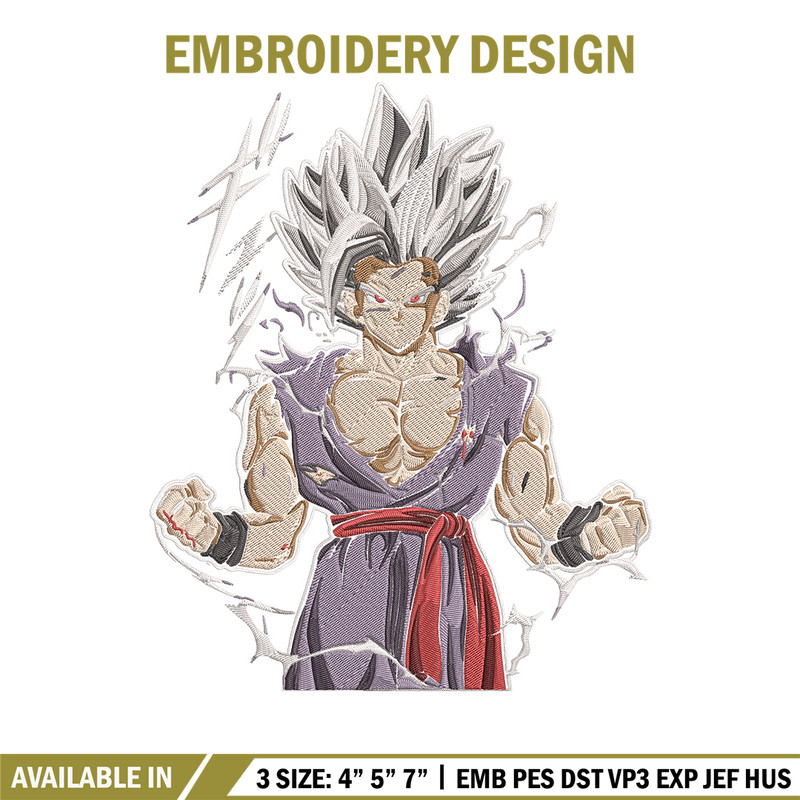 Goku Ultra form Embroidery Design, Dragonball Embroidery, Embroidery File, Anime Embroidery,Anime shirt,Digital download.jpg