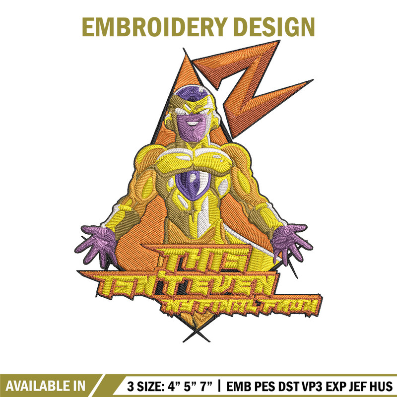 Golden Frieza Embroidery Design, Dragonball Embroidery,Embroidery File, Anime Embroidery, Anime shirt, Digital download..jpg
