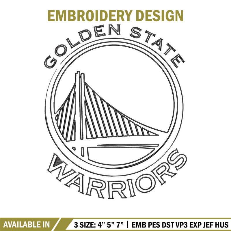 Golden State Warriors logo embroidery design, NBA embroidery, Sport embroidery, Embroidery design,Logo sport embroidery.jpg