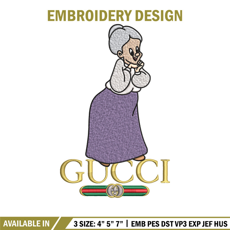 Granny Gucci Embroidery design, Granny Gucci cartoon Embroidery, cartoon design, Embroidery File, Instant download..jpg