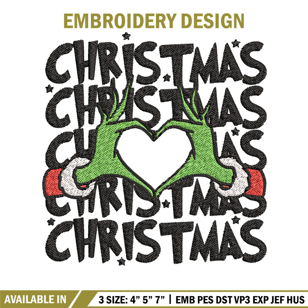 Grinch christmas Embroidery design, Grinch christmas Embroidery, logo design, Embroidery File, Instant download..jpg