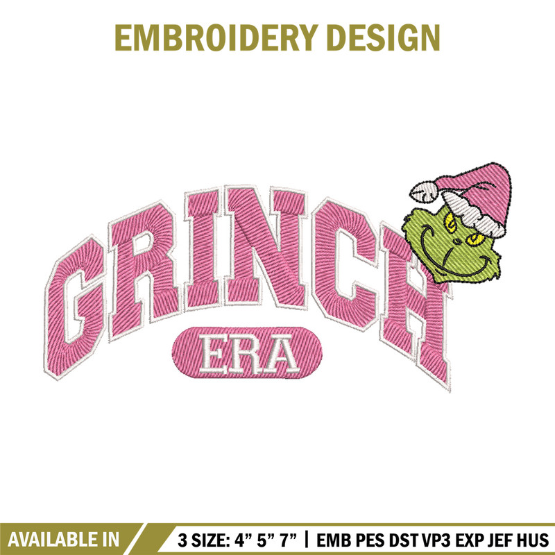 Grinch era embroidery design, Grinch embroidery, Chrismas design, Embroidery shirt, Embroidery file, Digital download.jpg