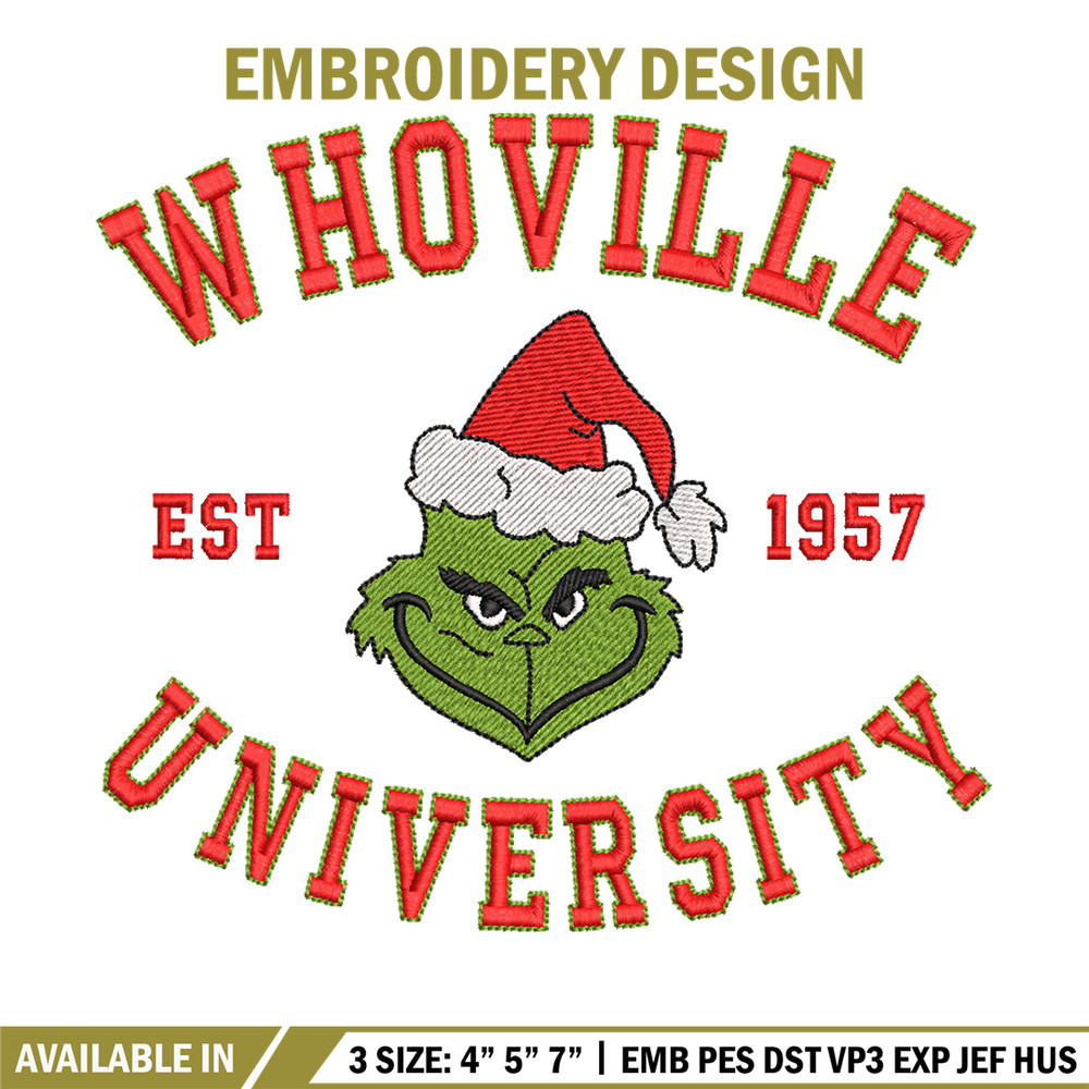 Grinch est1957 embroidery design, Grinch embroidery, Chrismas design, Embroidery shirt, Embroidery file,Digital download.jpg