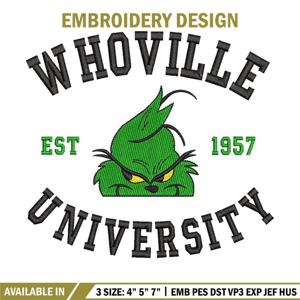 Grinch est1957 embroidery design,Grinch embroidery, Chrismas design, Embroidery file, Embroidery shirt, Digital download.jpg