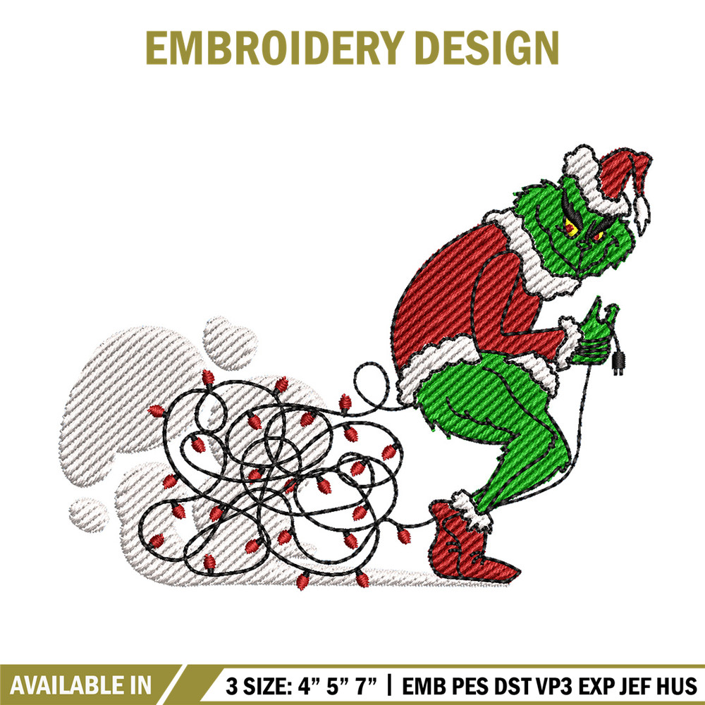 Grinch funny embroidery design, Grinch embroidery, Chrismas design,Embroidery shirt, Embroidery file, Digital download.jpg