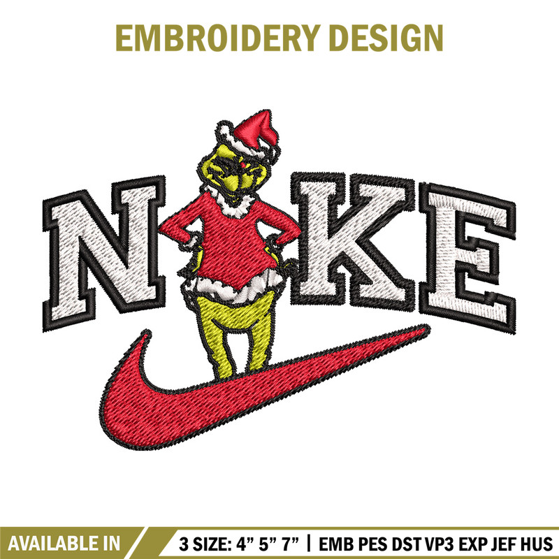 Grinch nike Embroidery Design, Nike Embroidery, Brand Embroidery, Embroidery File, Logo shirt, Digital download.jpg