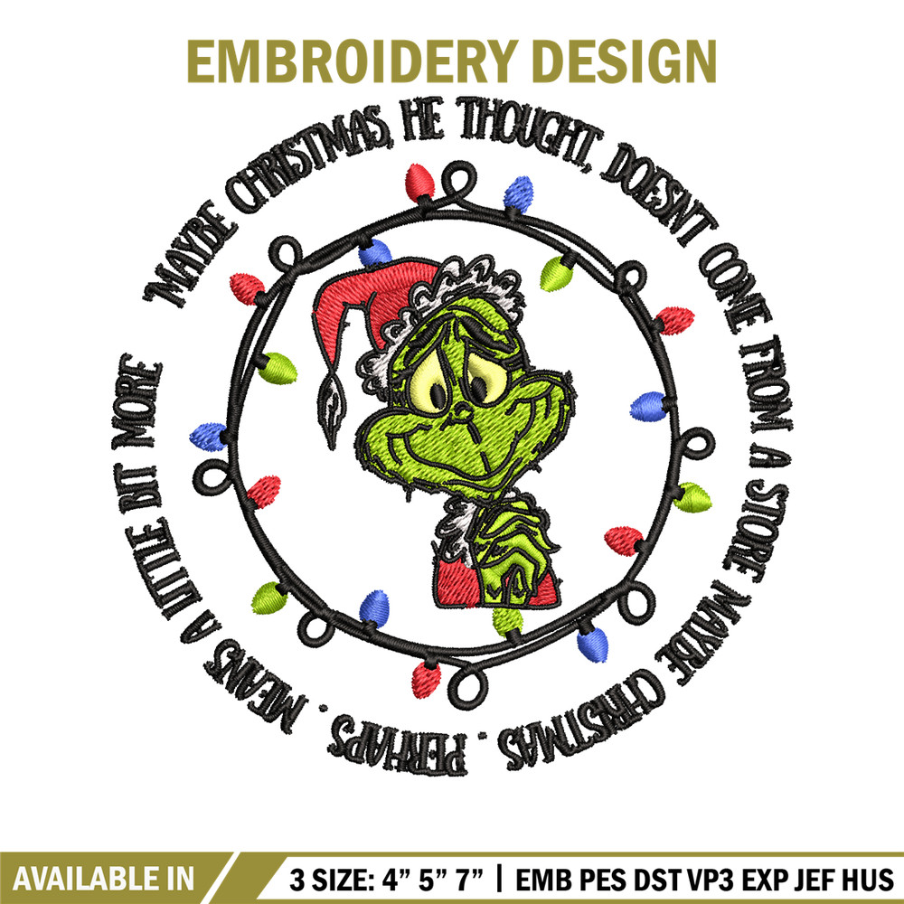 Grinch santa logo Embroidery design, Grinch merry christmas Embroidery, Grinch design, Embroidery File, Instant download.jpg