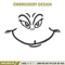 Grinch smile embroidery design,Grinch embroidery, Chrismas design, Embroidery shirt, Embroidery file, Digital download..jpg