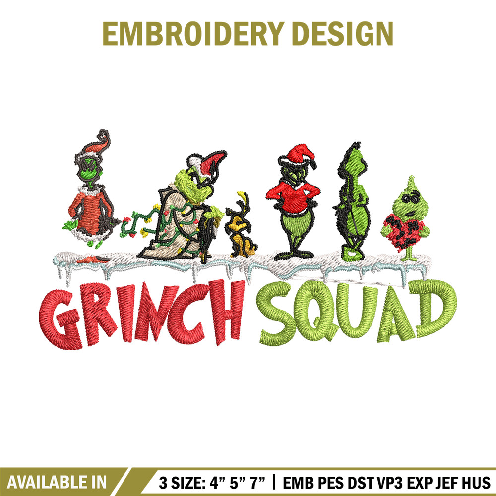 Grinch squad christmas Embroidery design, Grinch Christmas Embroidery, Grinch design, Embroidery File, Digital download..jpg