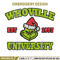 Grinch Whoville University Christmas Embroidery design, Grinch Christmas Embroidery, logo design, Digital download..jpg