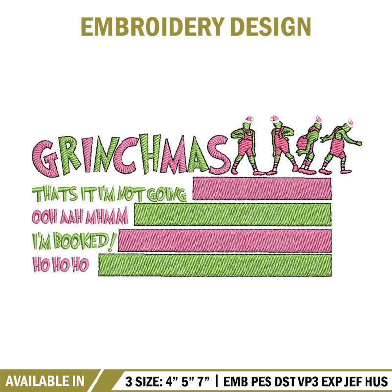 Grinchmas embroidery design, Chrismas design, Embroidery shirt, Embroidery file, Grinch embroidery, Digital download.jpg