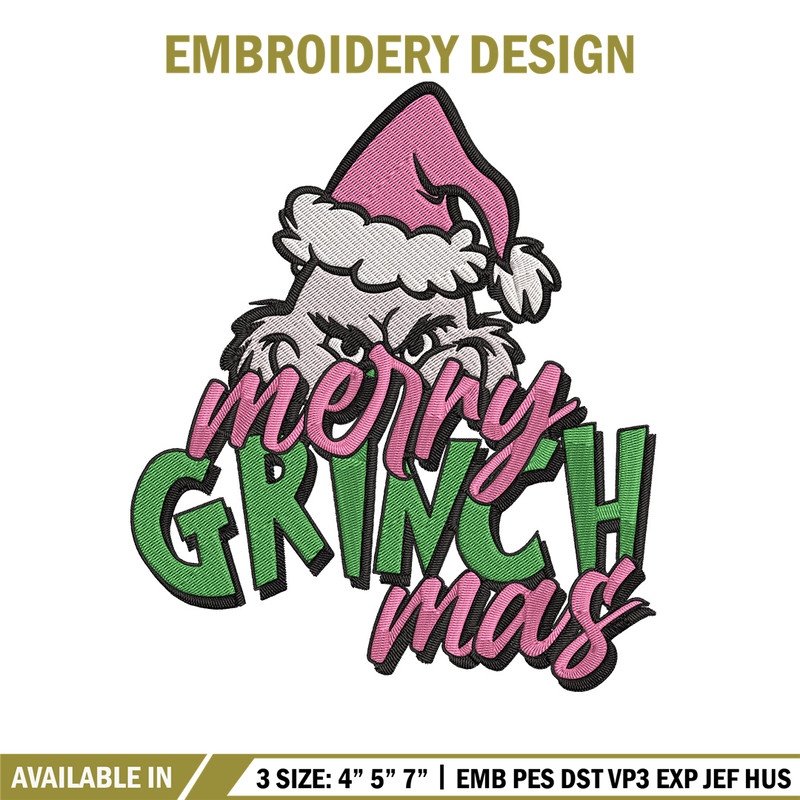 Grinchmas Embroidery Design, Grinch Embroidery, Embroidery File, Chrismas Embroidery, Anime shirt, Digital download..jpg
