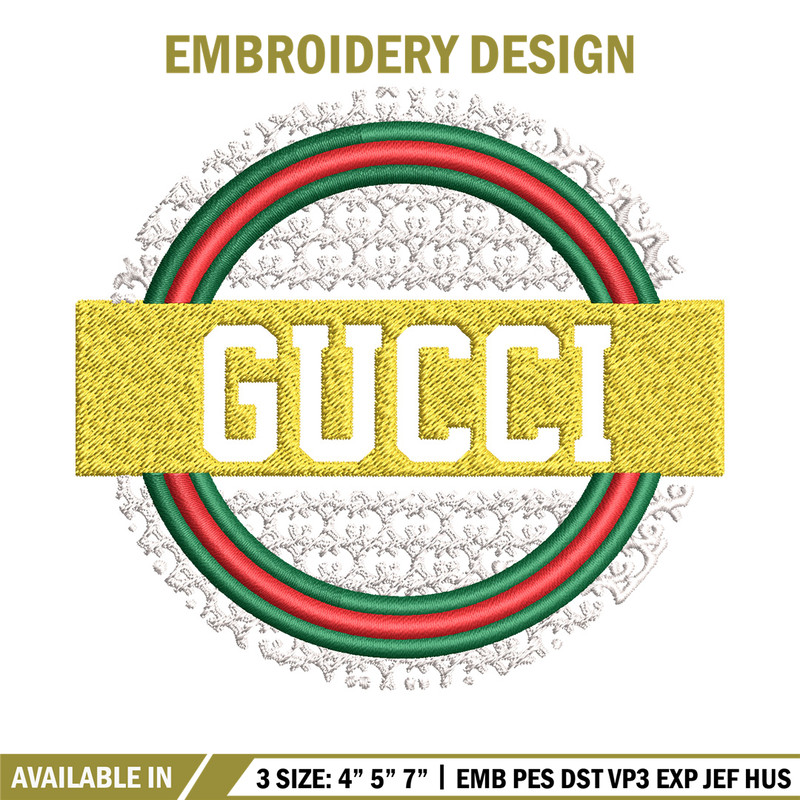 Gucci logo Embroidery Design, Gucci Embroidery, Brand Embroidery, Logo shirt, Embroidery File, Digital download.jpg