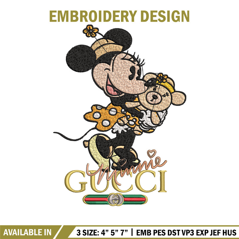 Gucci Minnie mouse Embroidery design, Gucci Embroidery, Disney design, Embroidery File, cartoon shirt, Digital download..jpg