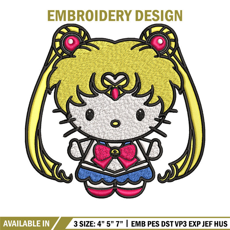 Hallokitty Sailor Moon Embroidery design, Hallokitty Embroidery, cartoon design, Embroidery File, Digital download..jpg