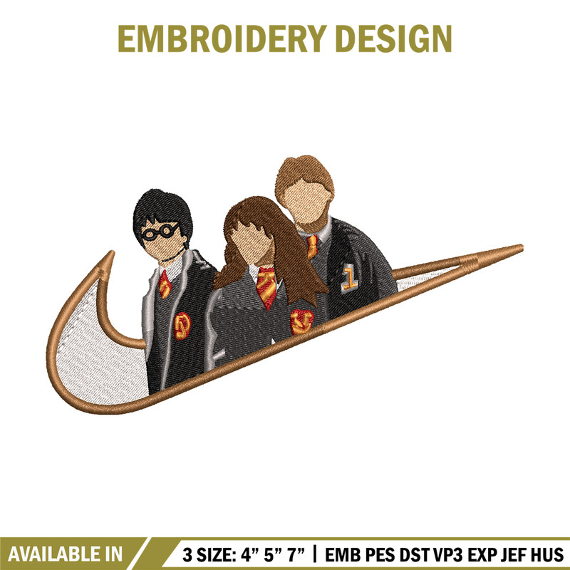Hary potter friends Nike embroidery design, Hary potter embroidery, Nike design, movie design, Digital download.jpg
