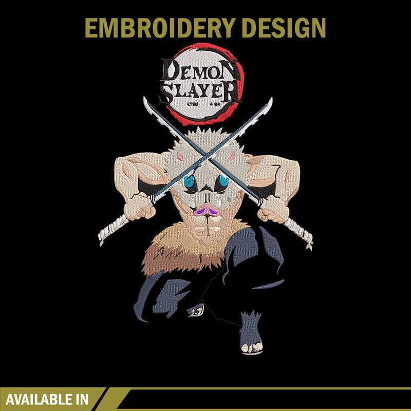 Hashibira Inosuke Embroidery Design, Demon slayer Embroidery, Embroidery File, Anime Embroidery,Digital download..jpg