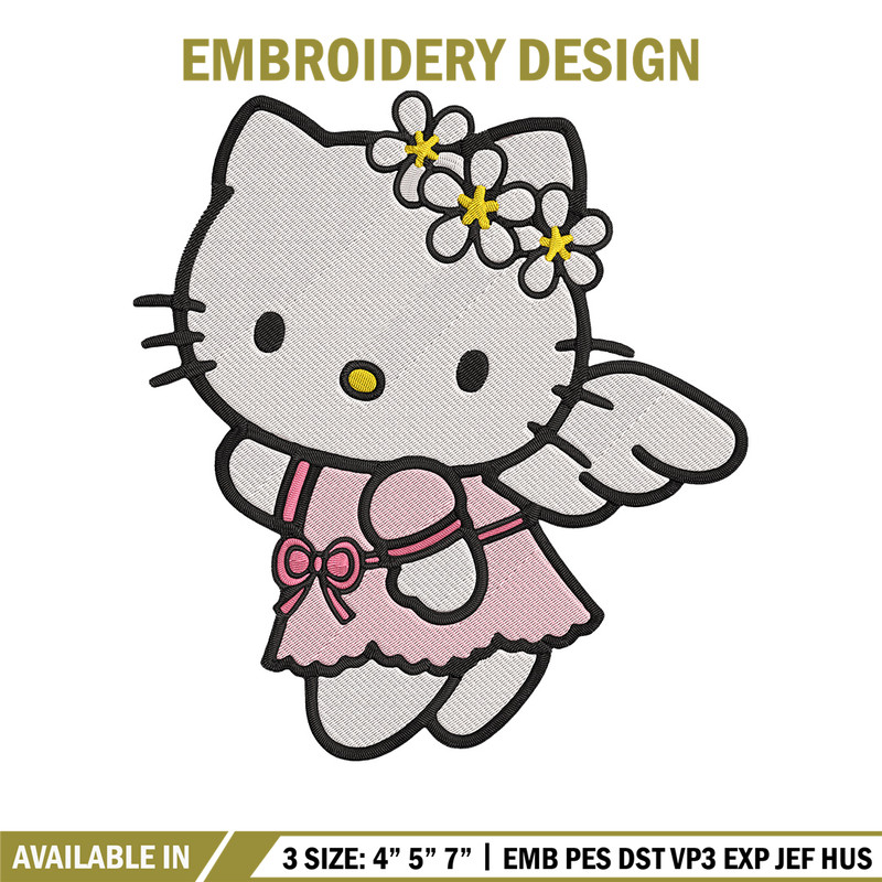 Hello Kitty angel Embroidery Design, Hello kitty Embroidery, Embroidery File, Anime Embroidery, Digital download.jpg