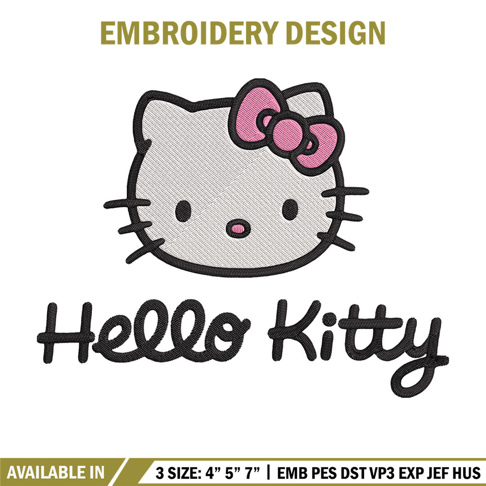 Hello Kitty logo Embroidery Design, Hello kitty Embroidery, Embroidery File, Anime Embroidery, Digital download.jpg